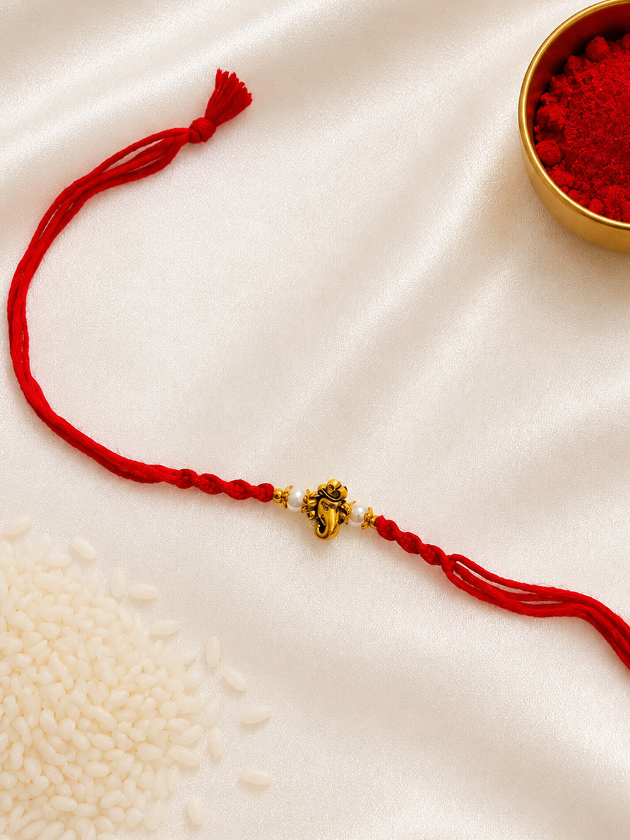 Mini Red Ganesh Rakhi