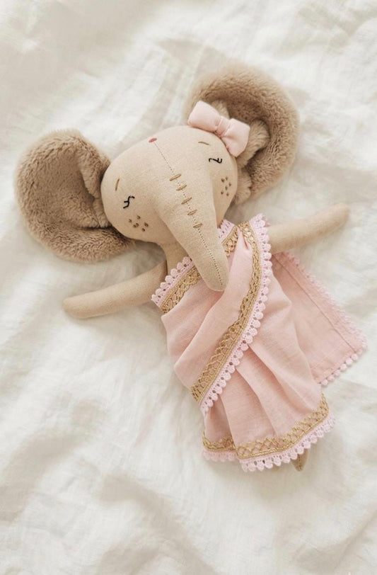 Keepsake Elephant Plush Set in a Saree and Sherwani