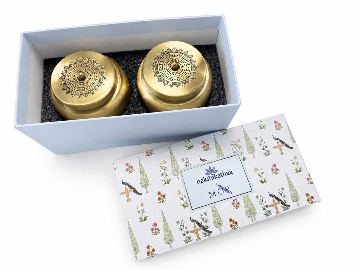Dohar Brass Jars (Set of 2)