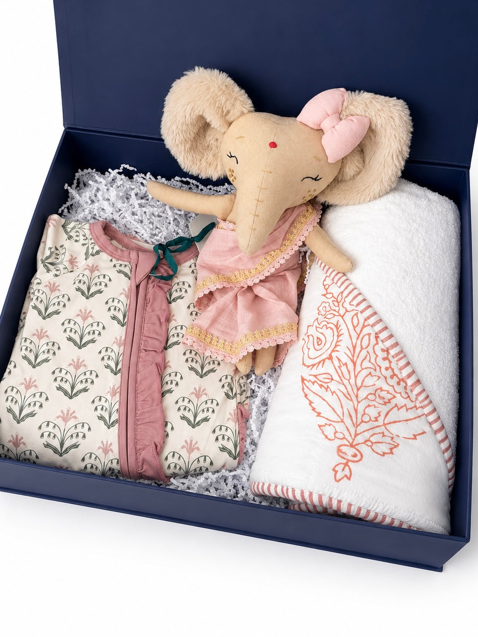 The Bundle of Joy Curated Baby Gift Box – Newborn Gift Set Featuring Malabar Baby, Buboodee & Mor Gifting