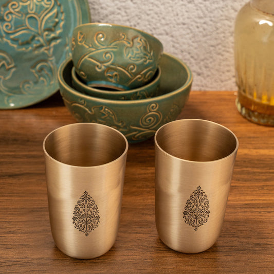Chinar Kansa Water Glasses