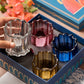 Rang Birangi Fluted Glass Votives (Set of 4)